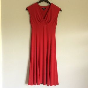 Beautiful red Chaps aline sleeveless dress!! :)